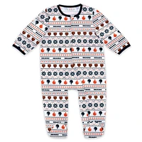 Newborn & Infant WEAR by Erin Andrews Chicago Bears Allover Print Full-Zip Sleeper Bib Set