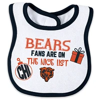 Newborn & Infant WEAR by Erin Andrews Chicago Bears Allover Print Full-Zip Sleeper Bib Set