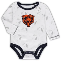 Newborn & Infant White/Navy Chicago Bears Dream Team Bodysuit Pants Hat Set