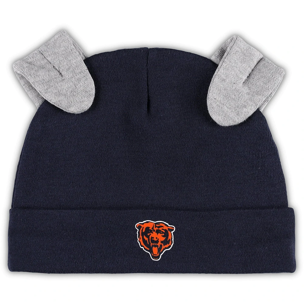 Newborn & Infant White/Navy Chicago Bears Dream Team Bodysuit Pants Hat Set