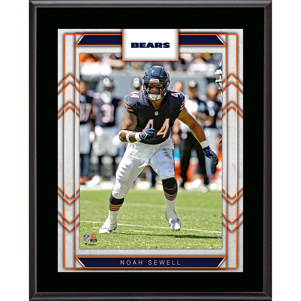 Plaque de joueur sublimée Noah Sewell Chicago Bears 10,5" x 13"