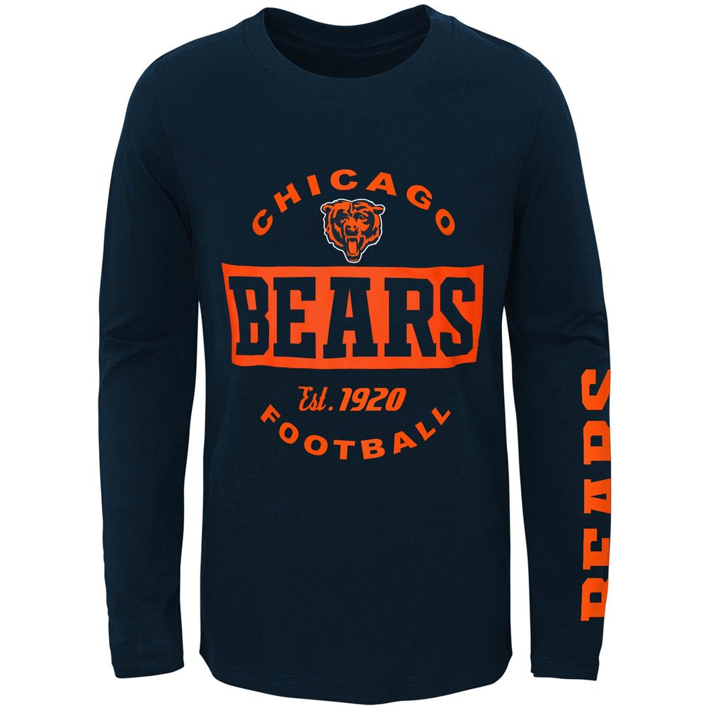 Lids Chicago Bears Preschool Team Logo Long Sleeve T-Shirt - Navy