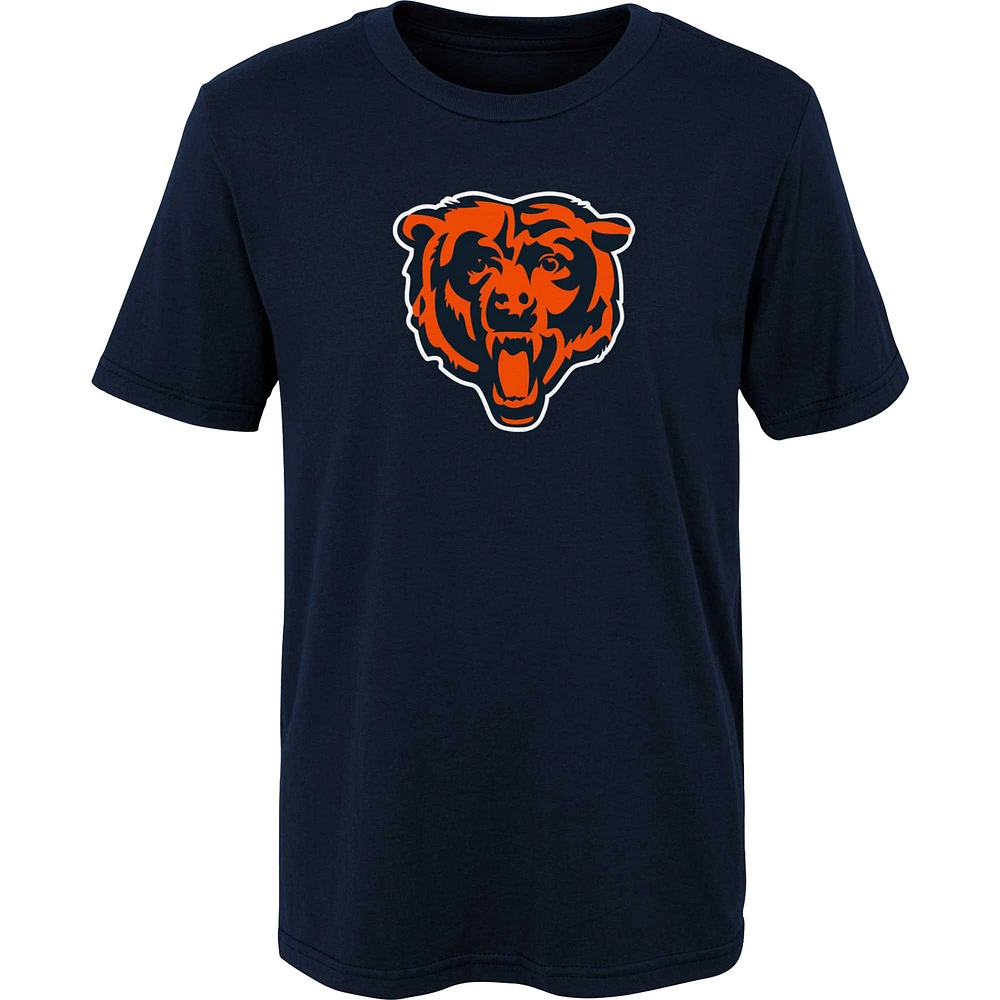 T-shirt à logo primaire des Chicago Bears bleu marine pour enfants d'âge préscolaire