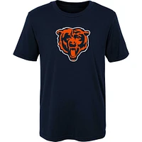 T-shirt à logo primaire des Chicago Bears bleu marine pour enfants d'âge préscolaire