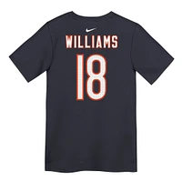 T-shirt Nike pour enfant d'âge préscolaire avec nom et numéro de joueur des Chicago Bears, bleu marine, Caleb Williams