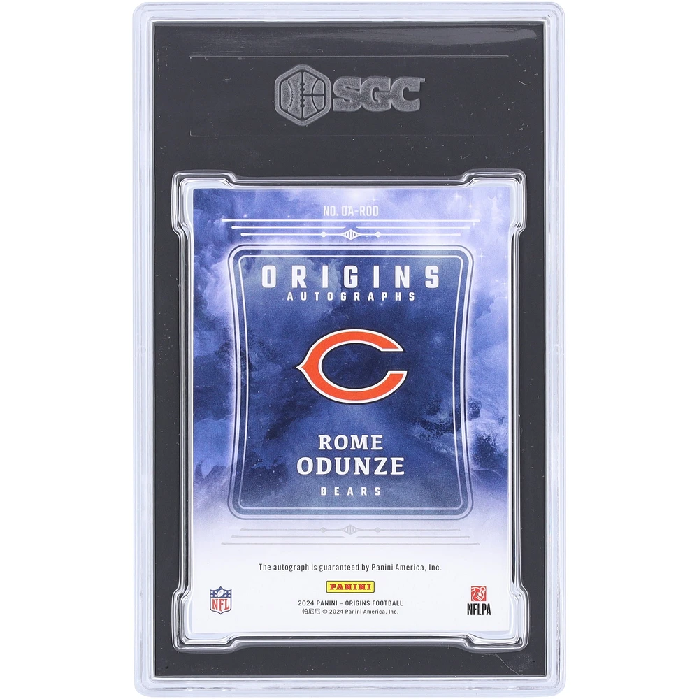 Rome Odunze Chicago Bears Autographié 2024 Panini Origins Silver Ink Origins Autograph #OA-ROD #37/49 SGC Authentifié 9/10 Rookie Card