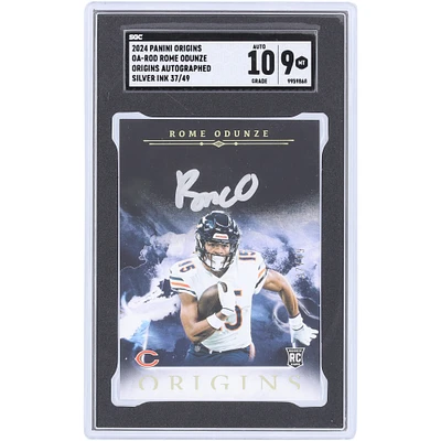 Rome Odunze Chicago Bears Autographié 2024 Panini Origins Silver Ink Origins Autograph #OA-ROD #37/49 SGC Authentifié 9/10 Rookie Card