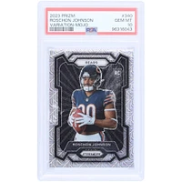 Roschon Johnson Chicago Bears 2023 Panini Prizm Variation Mojo Prizm #340 #11/25 PSA Authenticated 10 Rookie Card