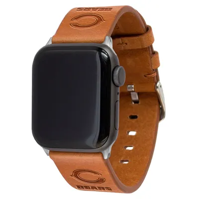 Chicago Bears Leather Apple Watch Band - Tan