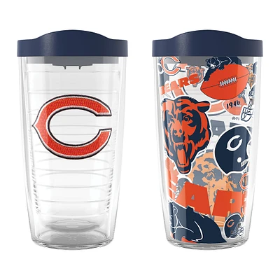 Tervis Chicago Bears paquet de deux 16oz. Ensemble de gobelets classiques Allover