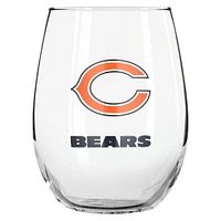 Gobelet sans pied de 15 oz avec bouchon pour bouteille de vin Chicago Bears de The Memory Company