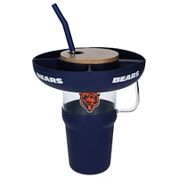 The Memory Company Chicago Bears 40oz. Glass Tumbler with Silicone Snack Tray