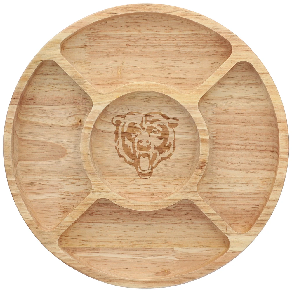 The Memory Company Chicago Bears Wood Chip & Dip Serving Tray