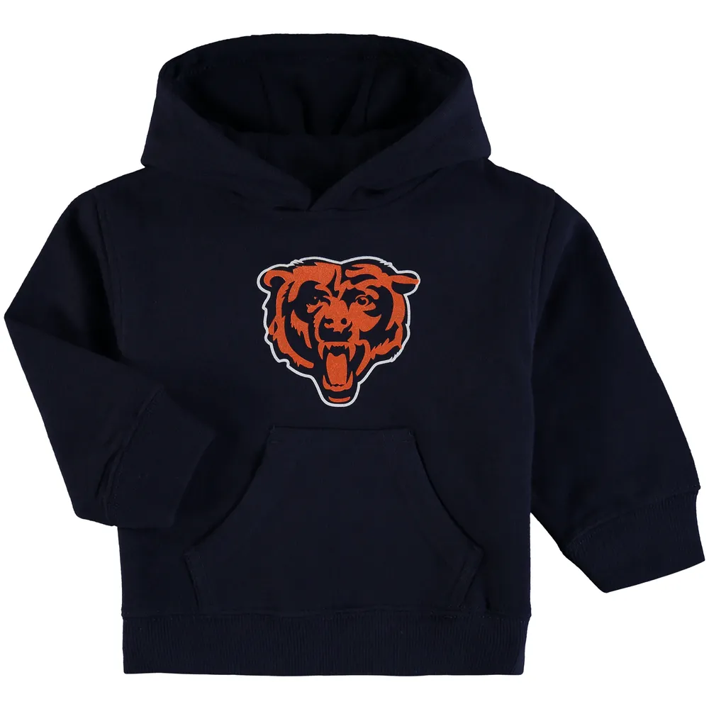 Youth Navy/Heathered Gray Chicago Bears Fan Flare Pullover