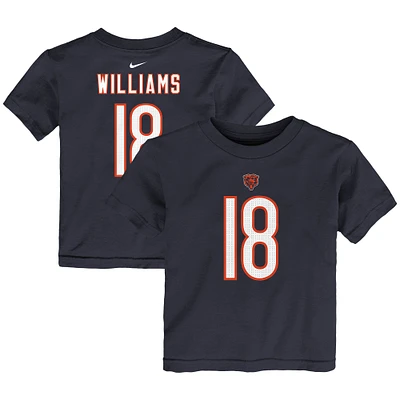 T-shirt Nike pour tout-petit avec nom et numéro de joueur Caleb Williams bleu marine des Chicago Bears