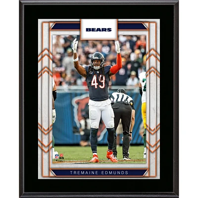 Plaque sublimée du joueur Tremaine Edmunds Chicago Bears 10,5" x 13"