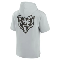 Sweat à capuche unisexe Fanatics Grey Chicago Bears Elements en polaire super douce manches courtes