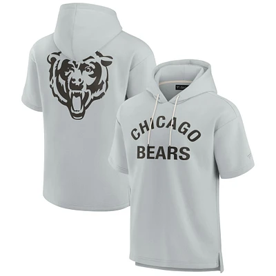 Unisex Fanatics Gray Chicago Bears Elements Super Soft Fleece Short Sleeve Pullover Hoodie