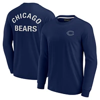 Unisex Fanatics Navy Chicago Bears Elements Super Soft Long Sleeve T-Shirt