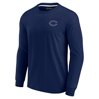 Unisex Fanatics Navy Chicago Bears Elements Super Soft Long Sleeve T-Shirt