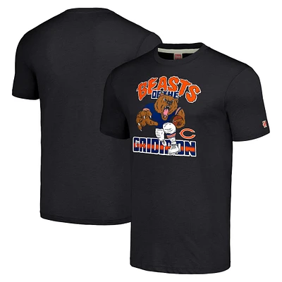 Hommage unisexe Charcoal Chicago Bears Monstres du Gridiron Halloween T-shirt triple mélange