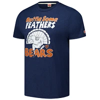 T-shirt unisexe bleu marine hommage Chicago Bears Ruffle Some Feathers Tri-Blend