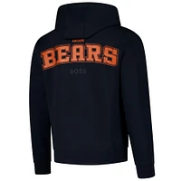 Sweat à capuche unisexe bleu marine Chicago Bears Woodson Tri-Blend Hugo Boss