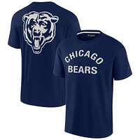 T-shirt unisexe à manches courtes super doux bleu marine Chicago Bears Elements