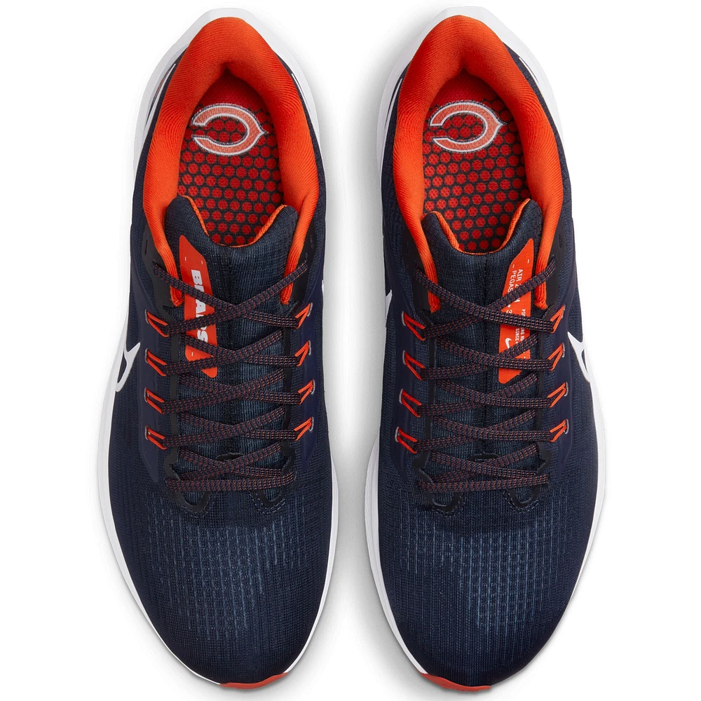 Chaussure de course unisexe Nike Chicago Bears Zoom Pegasus 39 bleu marine