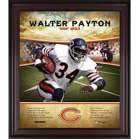 Profil de carrière encadré de Walter Payton Chicago Bears 15" x 17" Hall of Fame