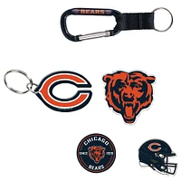 Lot de 5 porte-clés et aimants pour réfrigérateur WinCraft Chicago Bears