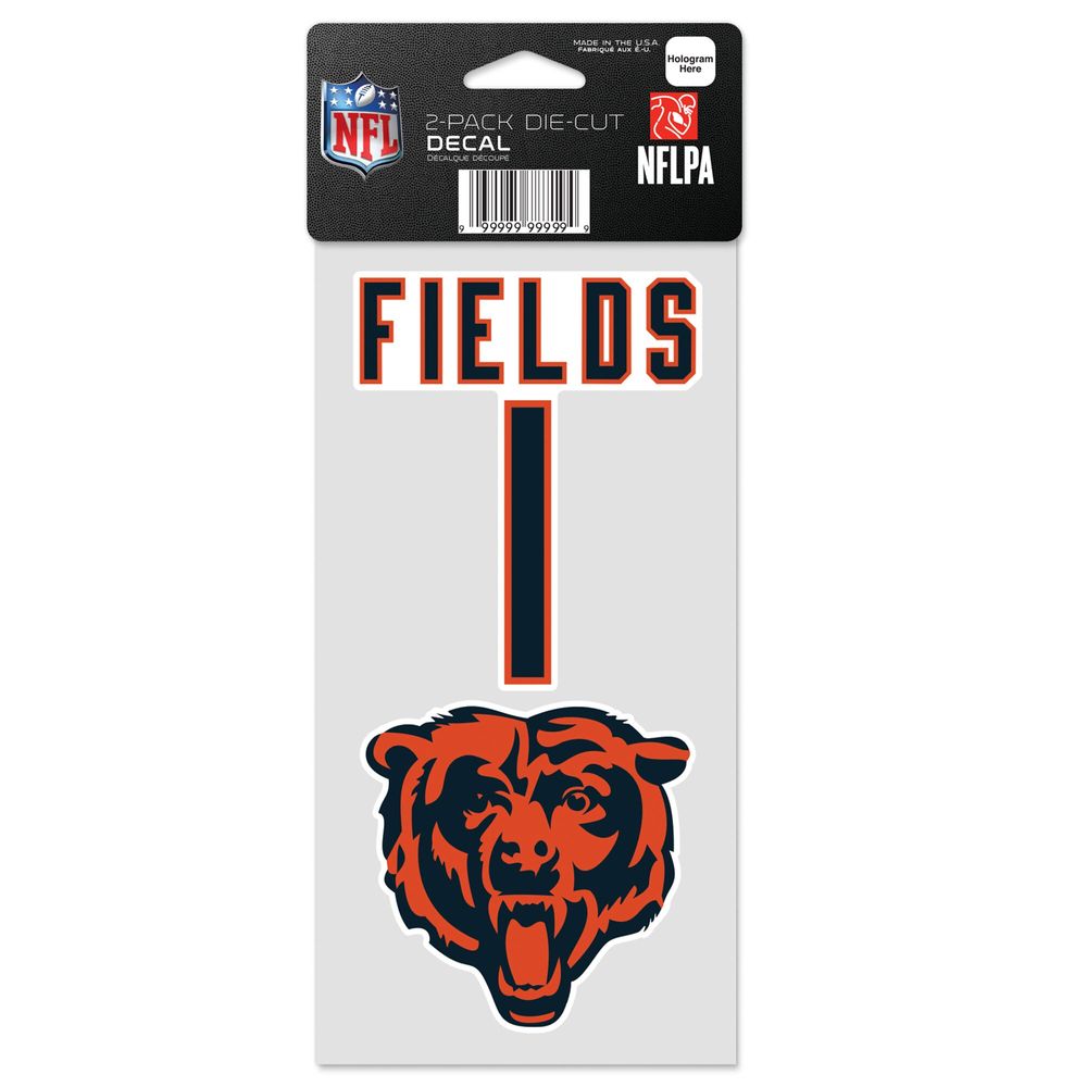 WinCraft Justin Fields Chicago Bears Perfect Cut 2-Pack Player - Decal Set