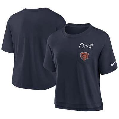 Women's Nike  Navy Chicago Bears Performance Pocket T-Shirt