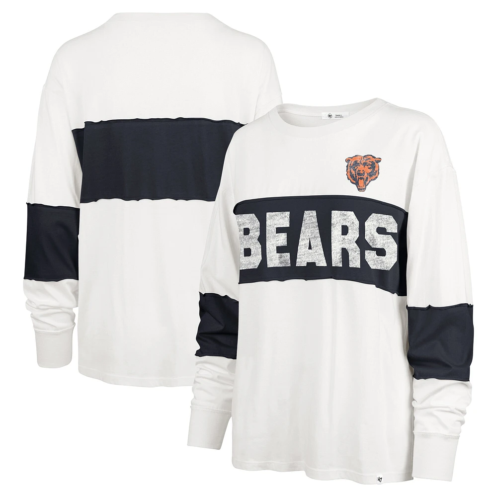 T-shirt à manches longues '47 Natural Chicago Bears Clubhouse Pride Taylor pour femmes