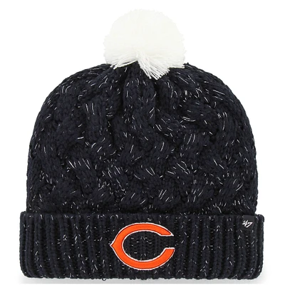 Women's '47 Navy Chicago Bears Fiona Logo Cuffed Knit Hat with Pom