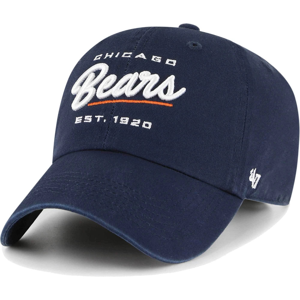 Casquette réglable '47 Chicago Bears Sidney Clean Up pour femme, bleu marine