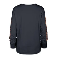 Women's '47 Navy Chicago Bears Tom Cat Lightweight Long Sleeve T-Shirt