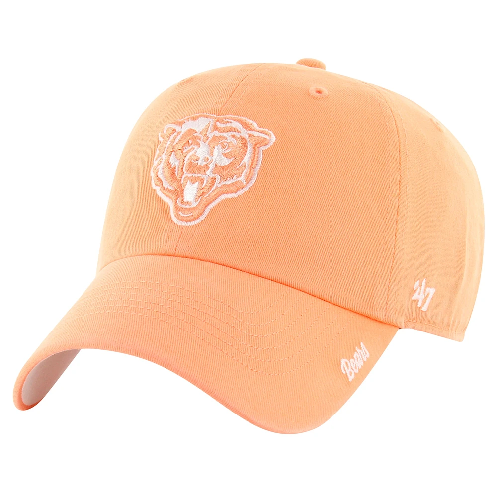 Casquette ajustable Chicago Bears Luminance Cheer Clean Up orange 47 pour femme