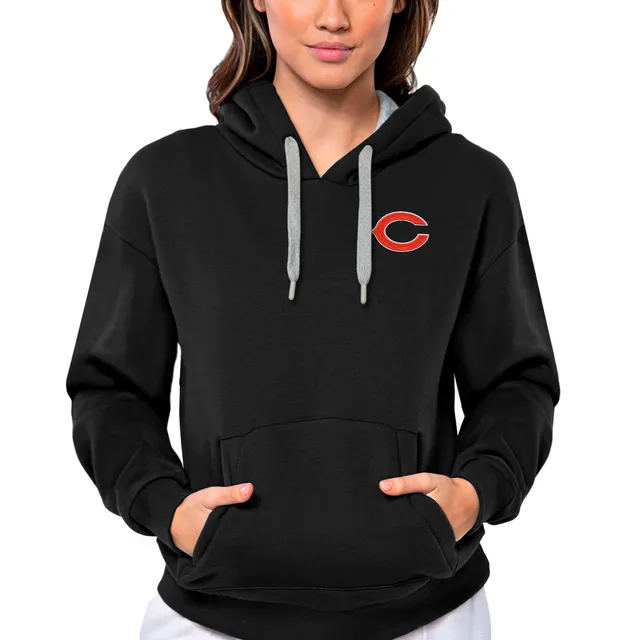 Men's Antigua Black Chicago Bears Victory Pullover Hoodie Size: Large