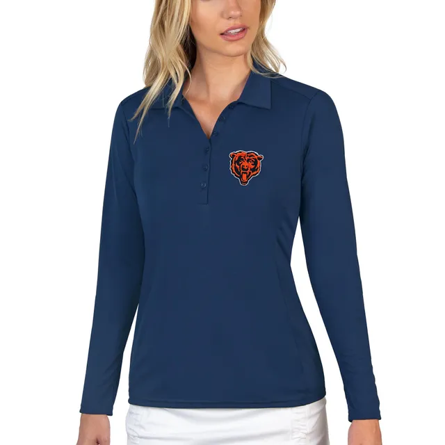 Men's Antigua Navy Chicago Bears Bear Head Tribute Polo 