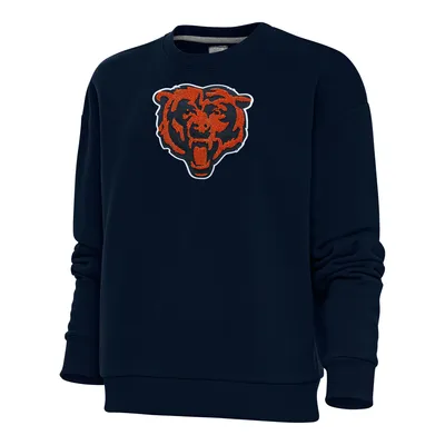 Lids Chicago Bears Antigua Women's Metallic Logo Victory Crewneck Pullover  Sweatshirt - Black