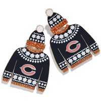 Women's BaubleBar Chicago Bears Sweater Earrings