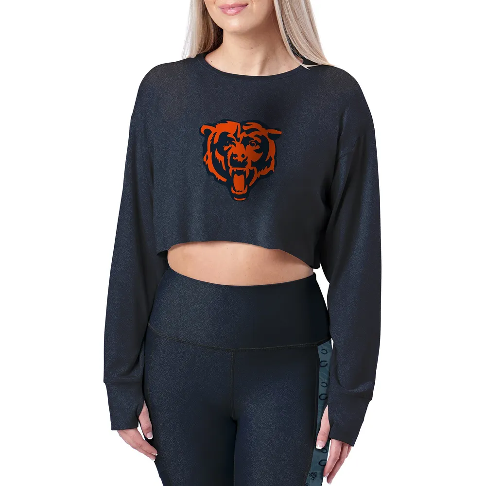 Lids Chicago Bears Certo Women's Cropped Long Sleeve Shirt - Navy
