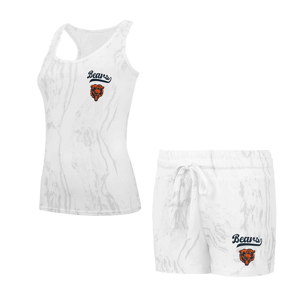 Ensemble de nuit pour femmes Concepts Sport Chicago Bears Quartz Hacci Knit Débardeur et short