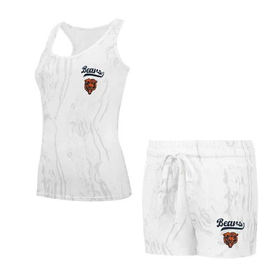 Women's Concepts Sport Chicago Bears Quartz Hacci Knit Tank Top & Shorts Sleep Set