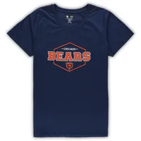 Women's Concepts Sport Navy/Orange Chicago Bears Plus Badge T-Shirt & Pants Sleep Set