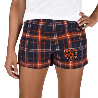 Chicago Bears Concepts Sport Women's Ultimate Flannel Shorts - Navy/Orange