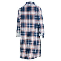 Women's Concepts Sport Navy Chicago Bears Ashford Plaid Knit Nightshirt