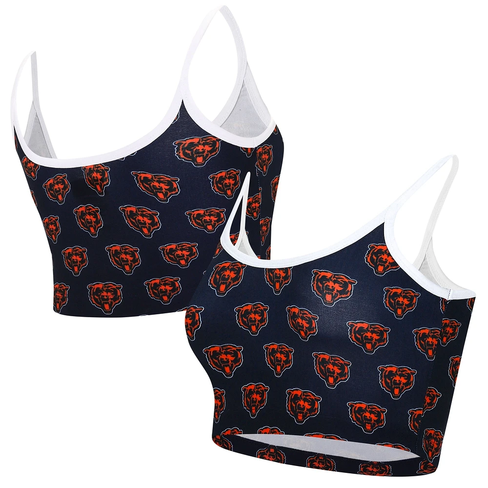 Bralette Lounge Gauge Chicago Bears de Concepts Sport pour femme, bleu marine