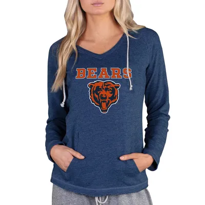 Chicago Bears Concepts Sport Women's Mainstream Hooded Long Sleeve V-Neck Top - Navy